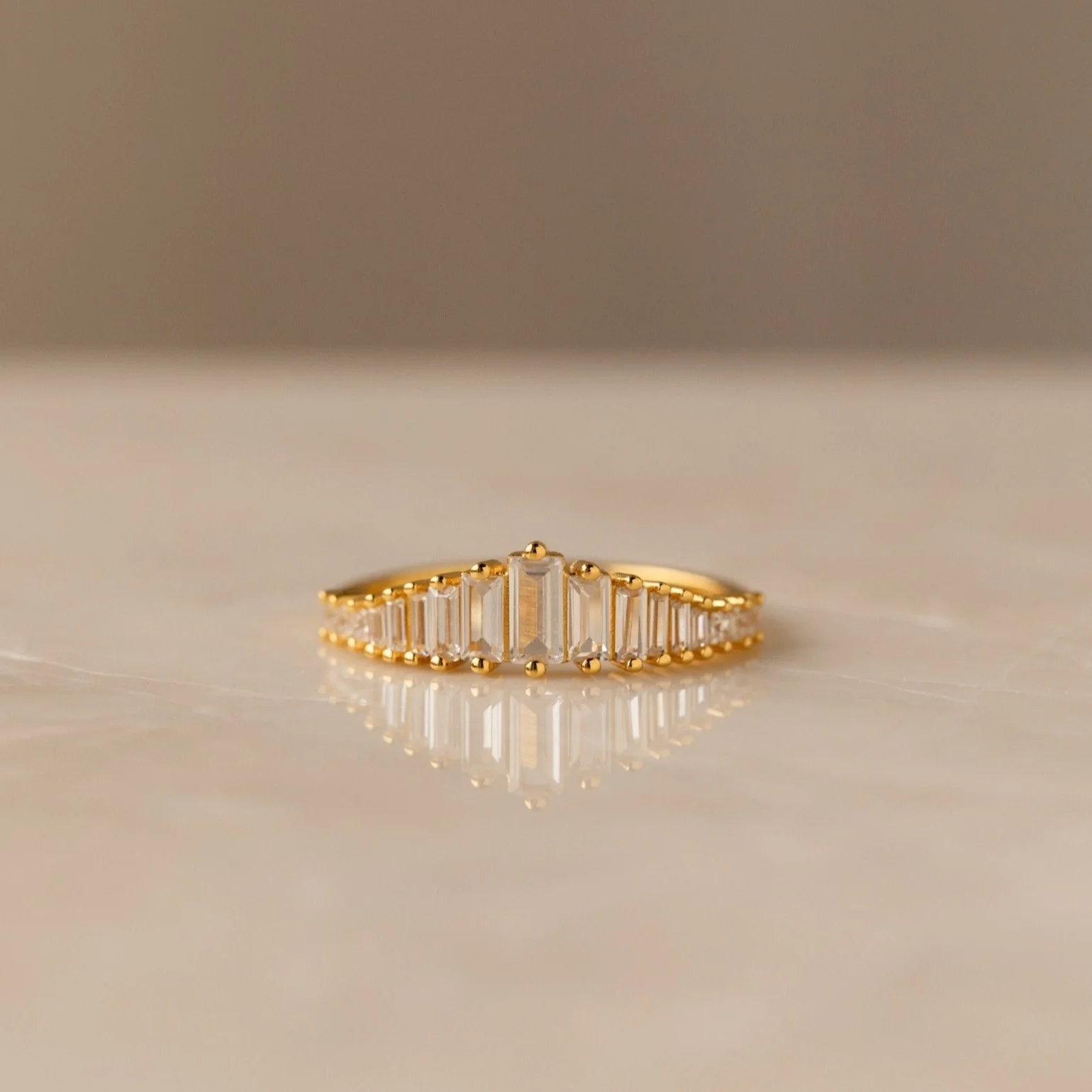 Baguette Stoned Ring