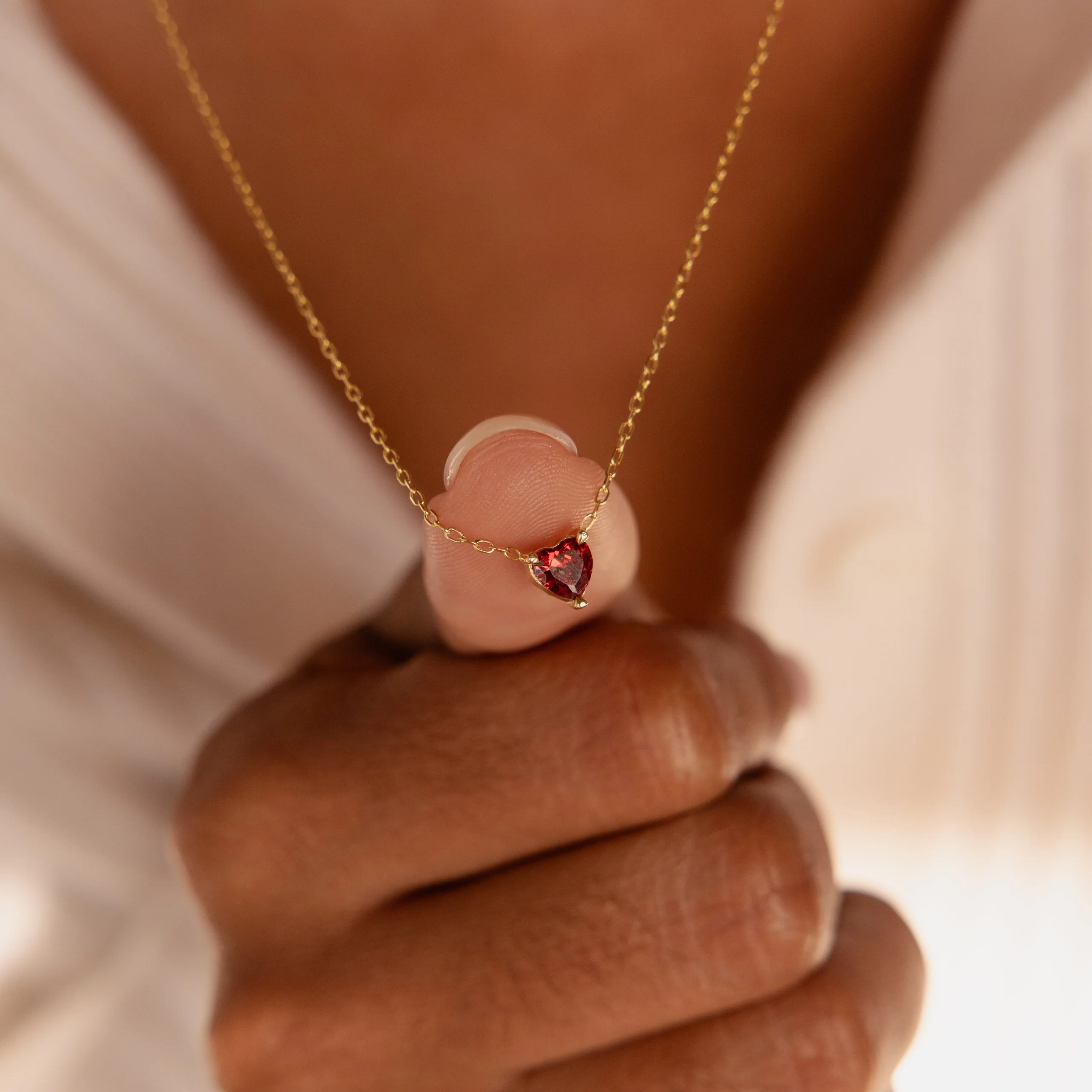 Ruby Heart Pendant