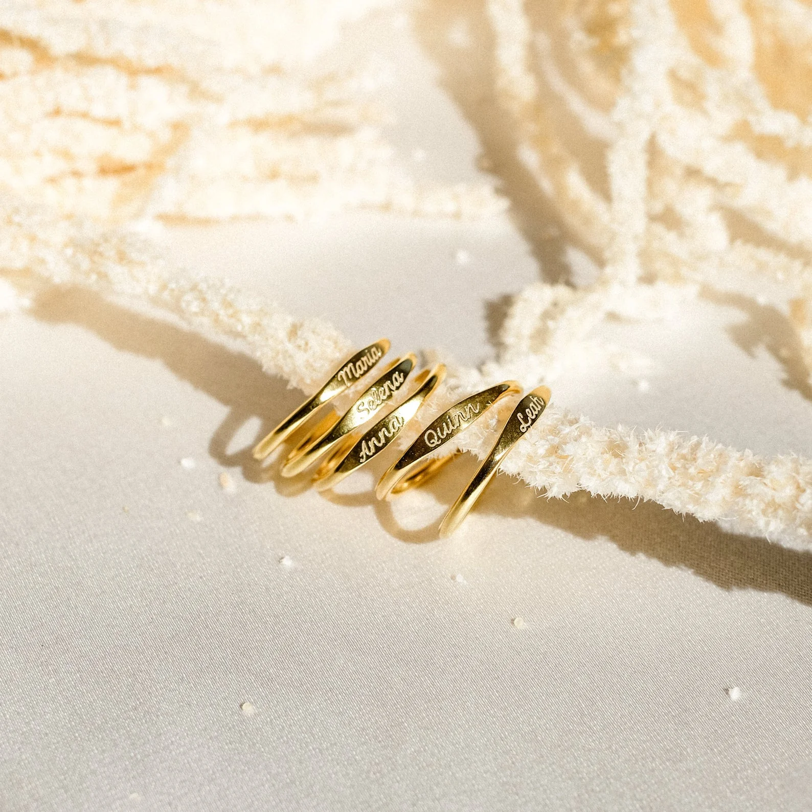 Custom Name Rings Gold