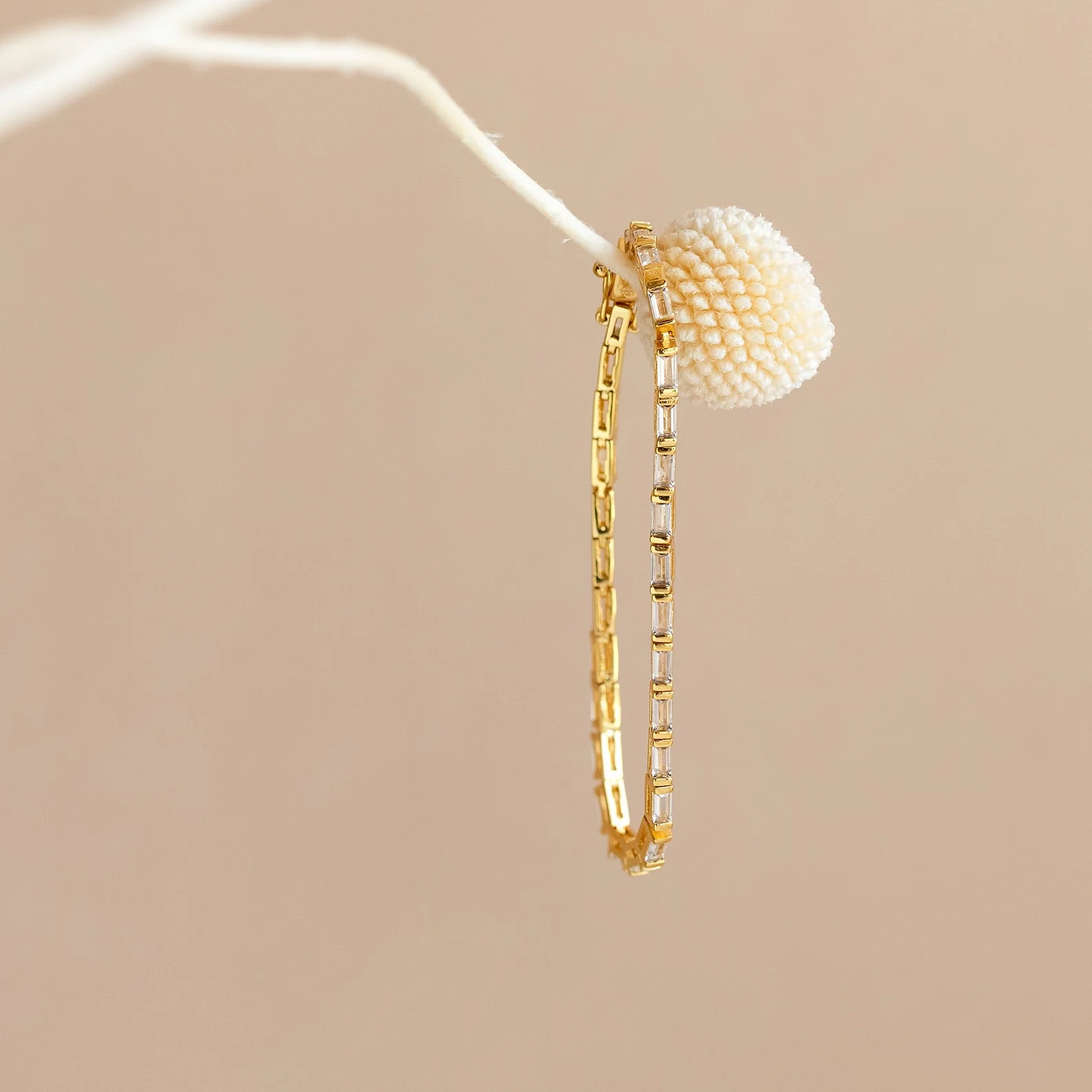 Stoned Gold Bangle